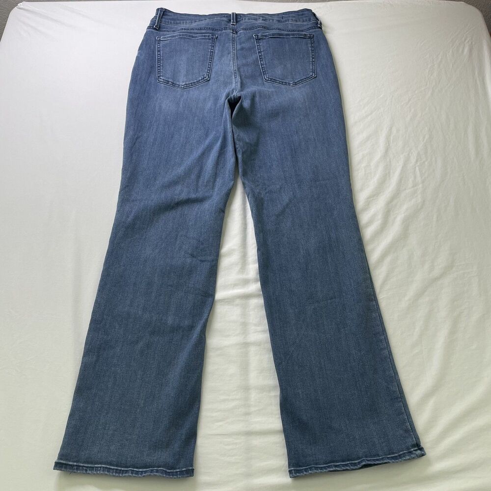 NYDJ Marilyn Straight Leg Jeans Blue High Rise Women Size 14 - Picture 2 of 9
